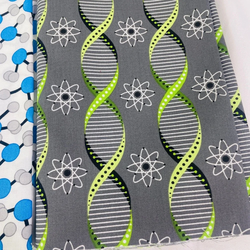 Robert Kaufman Quilt Kit Fabric Bundle 5.25 yds Science Chemistry Biology DNA